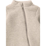 Mikk-Line Melange Offwhite Ull Drakt Med Rib