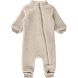 Mikk-Line Melange Offwhite Ull Drakt Med Rib