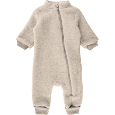 Mikk-Line Melange Offwhite Ull Drakt Med Rib