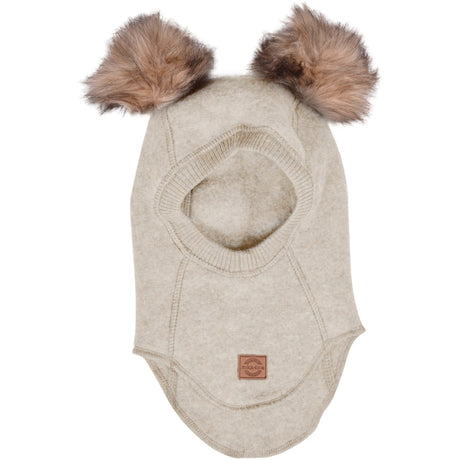 Mikk-Line Ull Elefantlue med Pom Pom Melange Offwhite