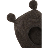 Mikk-Line Dark Brown Melange Ull Balaclava med Ører
