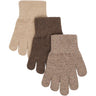 Mikk-Line Beige Melange-Melange Denver-Brown Melange Magic Hansker 3-Pakning