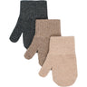 Mikk-Line Rose Melange-Melange Denver-Dark Gray Melange Magic Votter 3-Pakning Med Lurex
