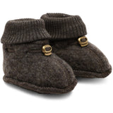 Mikk-Line Dark Brown Melange Ull Futter