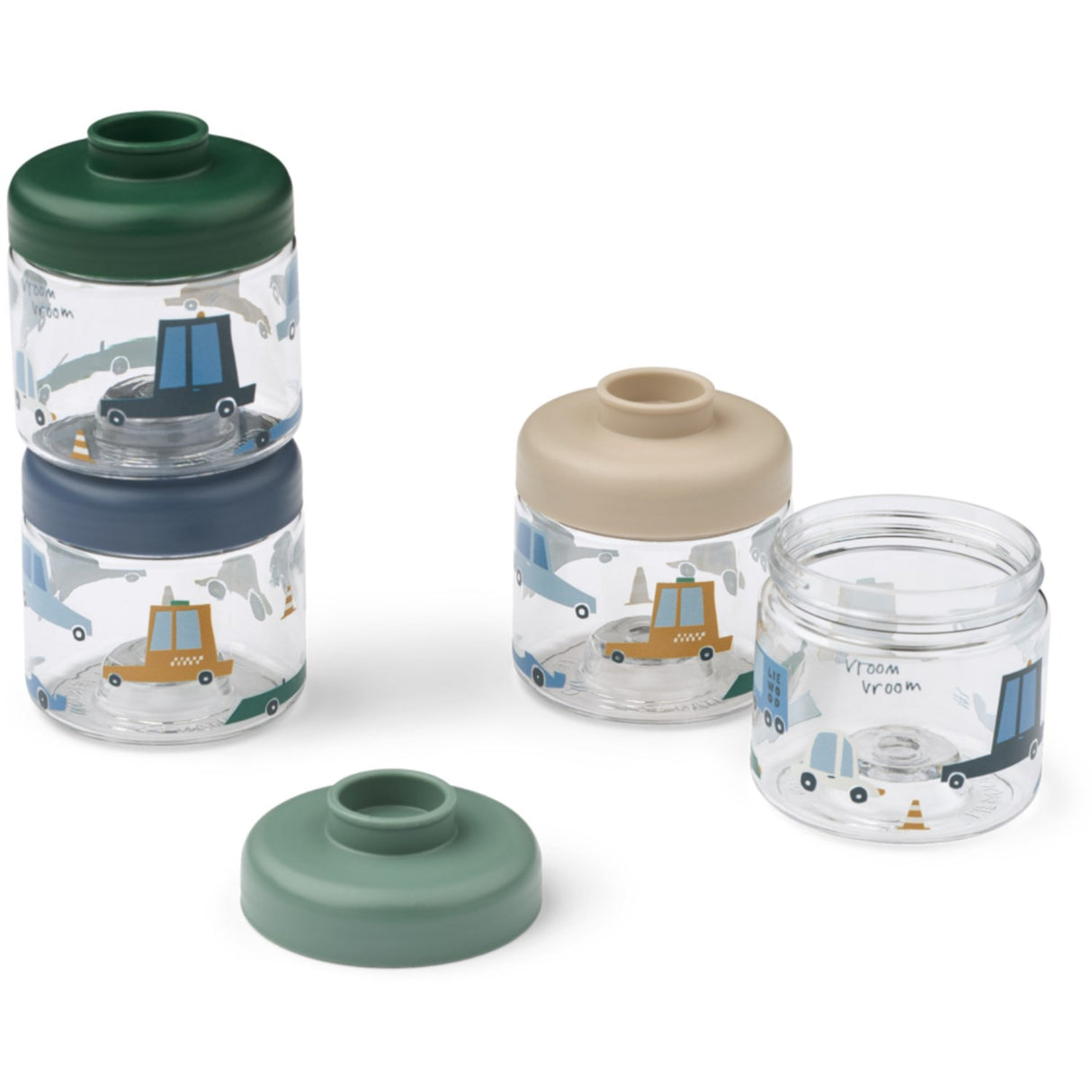 LIEWOOD Cars / Sandy Dominique Food Tritan Boxes 100 Ml 4-Pakke