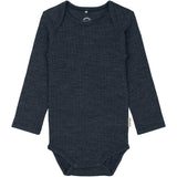 Mikk-Line Melange Blue Nights Merino Ull Ls Body