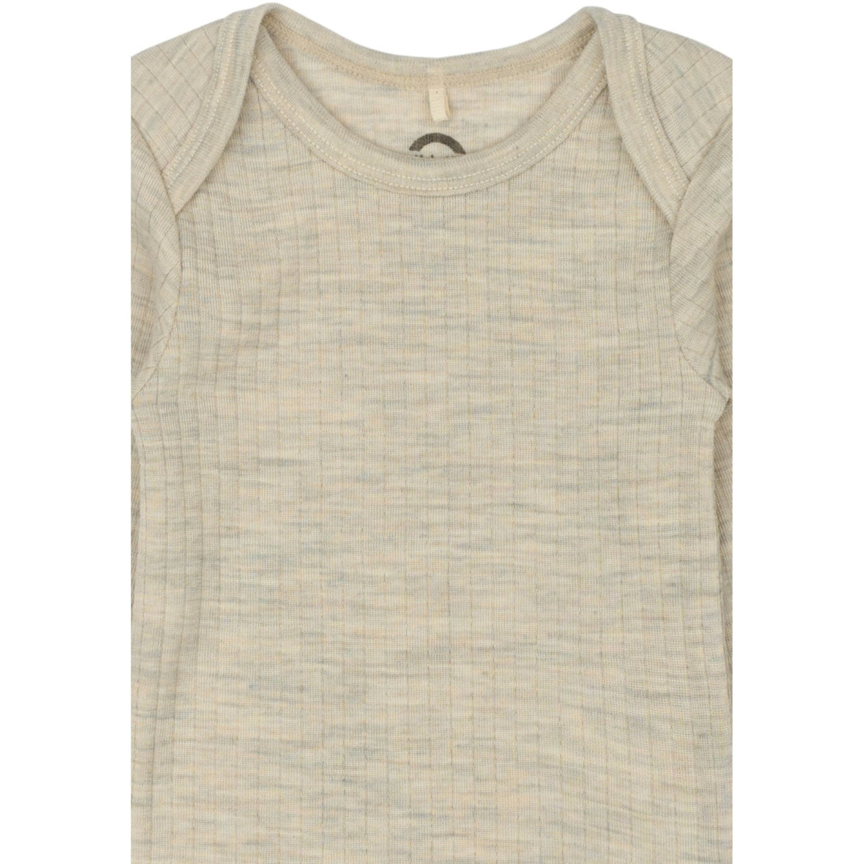Mikk-Line Melange Offwhite Merino Ull Ls Body