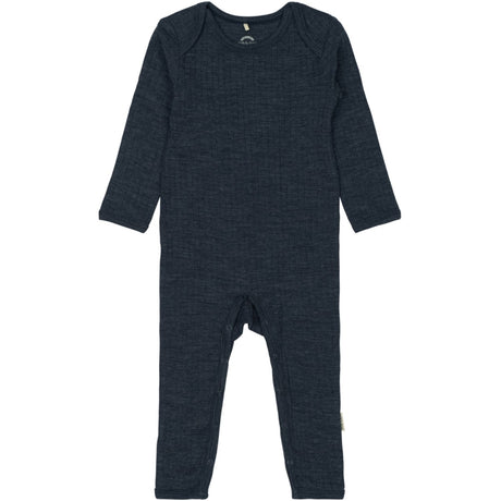 Mikk-Line Melange Blue Nights Merino Ull Ls Drakt