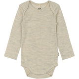 Mikk-Line Melange Offwhite Merino Ull Ls Body