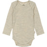 Mikk-Line Melange Offwhite Merino Ull Ls Body