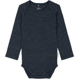 Mikk-Line Melange Blue Nights Merino Ull Ls Body