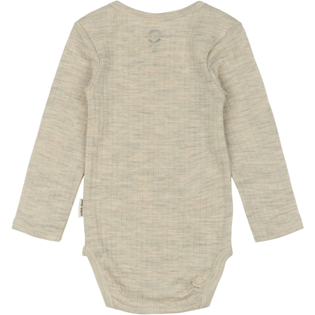 Mikk-Line Melange Offwhite Merino Ull Ls Body