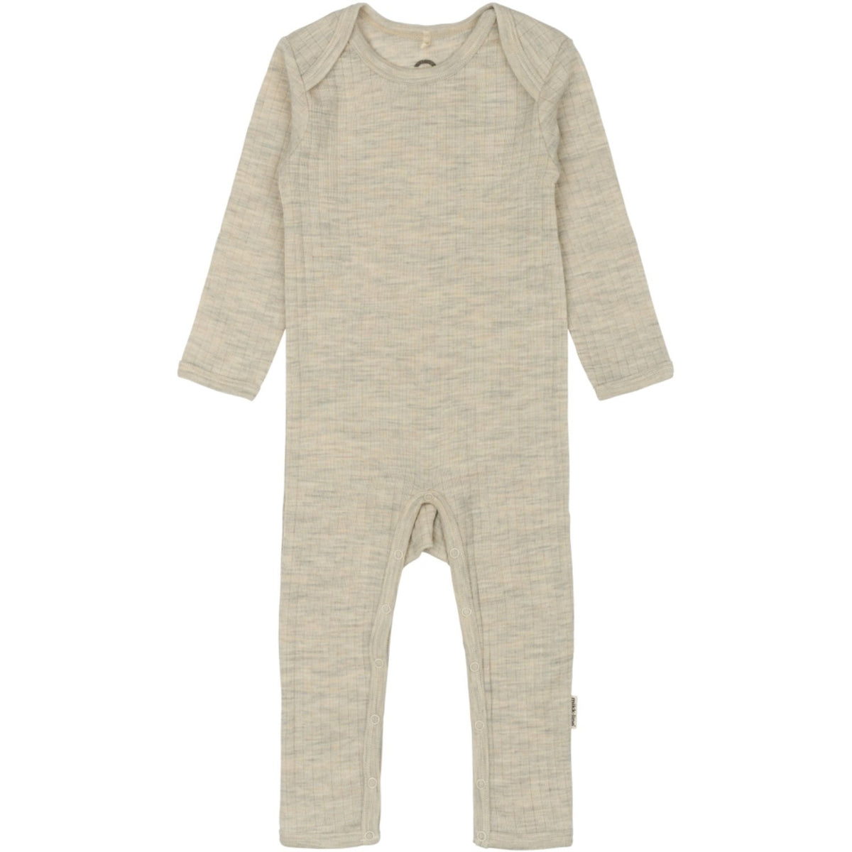 Mikk-Line Melange Offwhite Merino Ull Ls Drakt