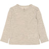 Mikk-Line Melange Offwhite Merino Ull Ls Topp