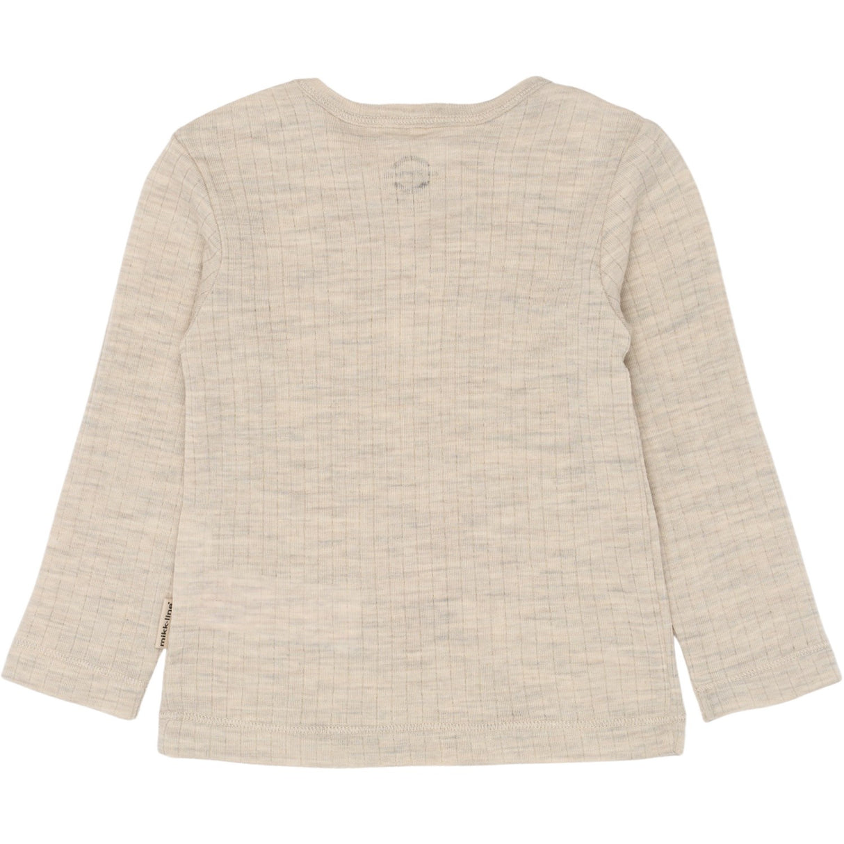 Mikk-Line Melange Offwhite Merino Ull Ls Topp