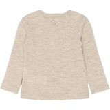 Mikk-Line Melange Offwhite Merino Ull Ls Topp