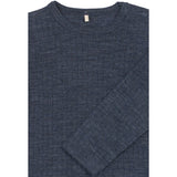 Mikk-Line Melange Blue Nights Merino Ull Ls Topp