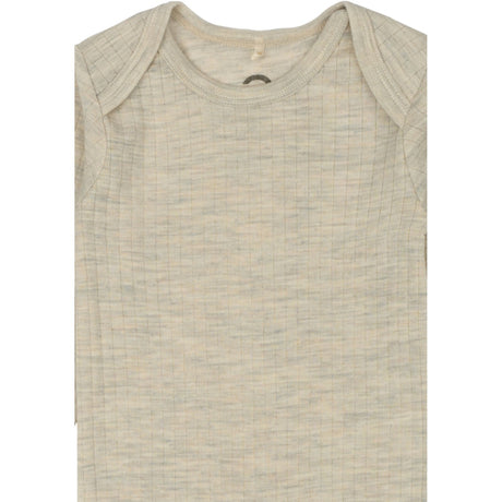 Mikk-Line Melange Offwhite Merino Ull Ls Drakt