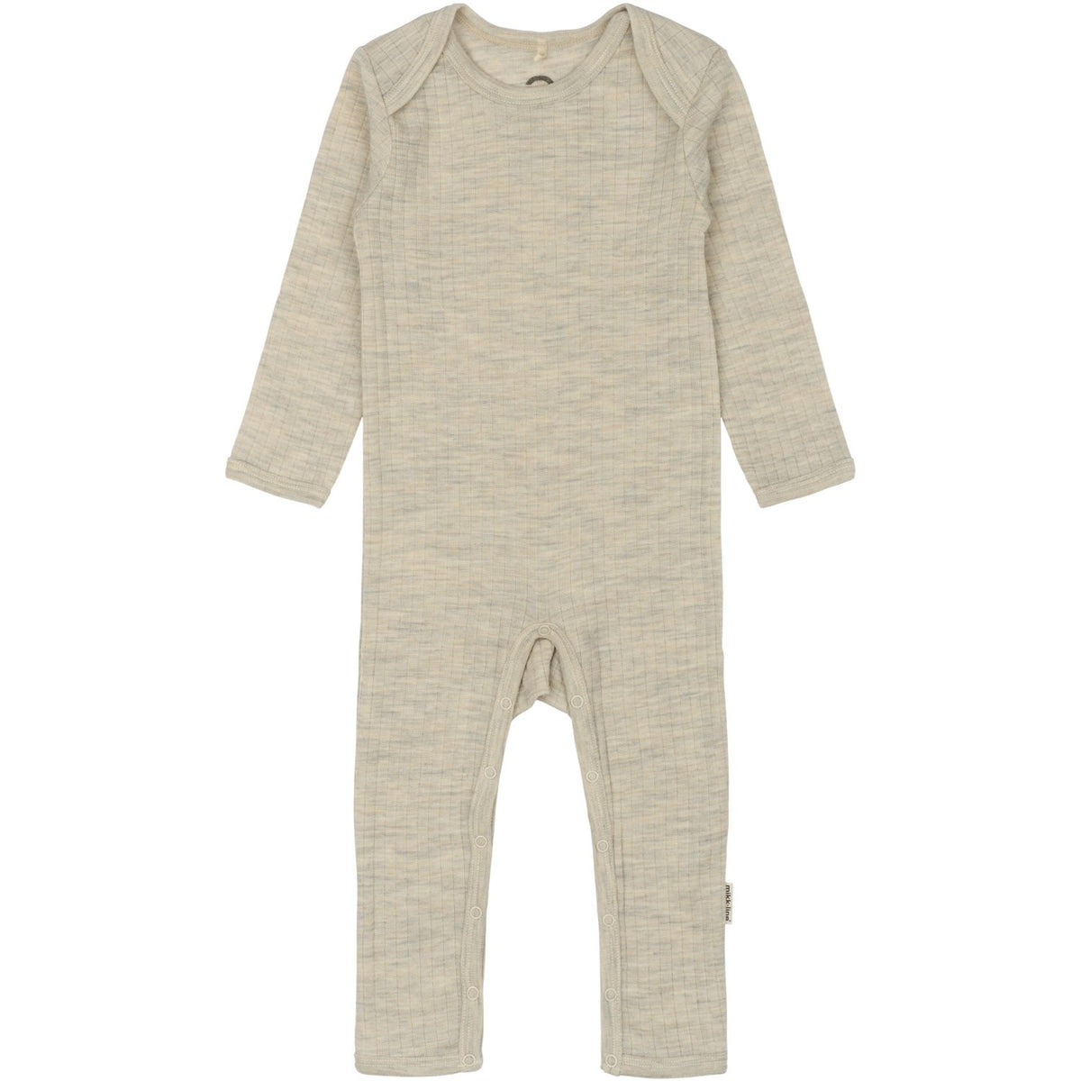 Mikk-Line Melange Offwhite Merino Ull Ls Drakt