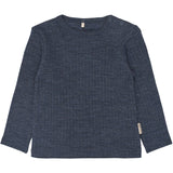 Mikk-Line Melange Blue Nights Merino Ull Ls Topp