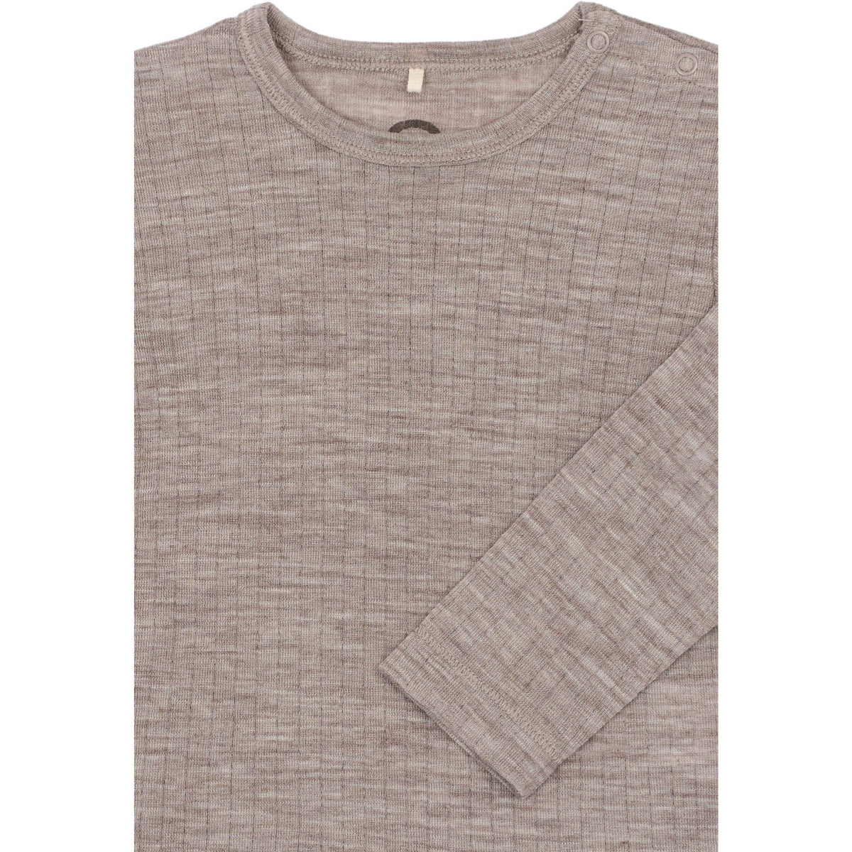 Mikk-Line Melange Denver Merino Ull Ls Topp
