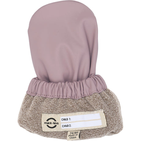 Mikk-Line Twilight Mauve Pu Rain Votter M/ Fleece