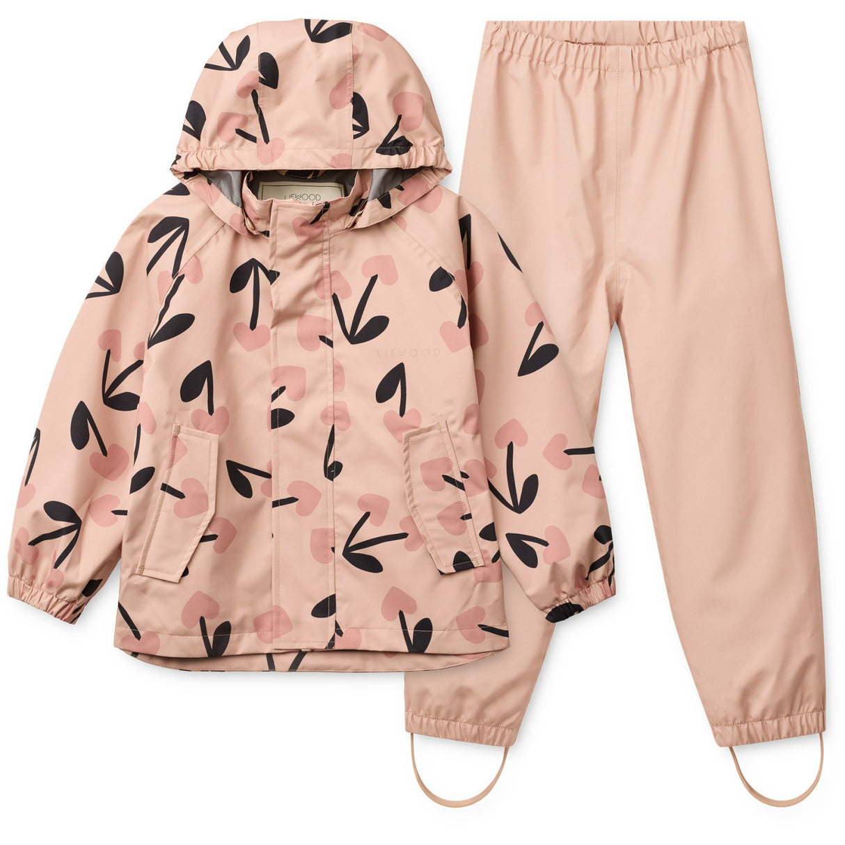LIEWOOD Mega Cherry Heart/ Rosey Mix Pedia Regntøy Sett