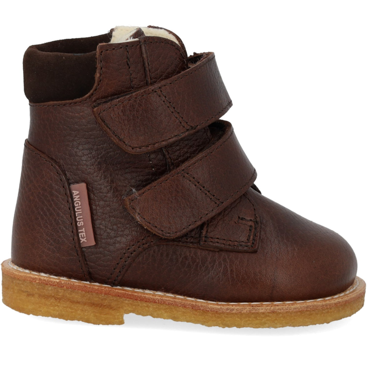 Angulus Dark Brown/Dark Brown Begynner Tex-Støvler Med Borrelåslukning