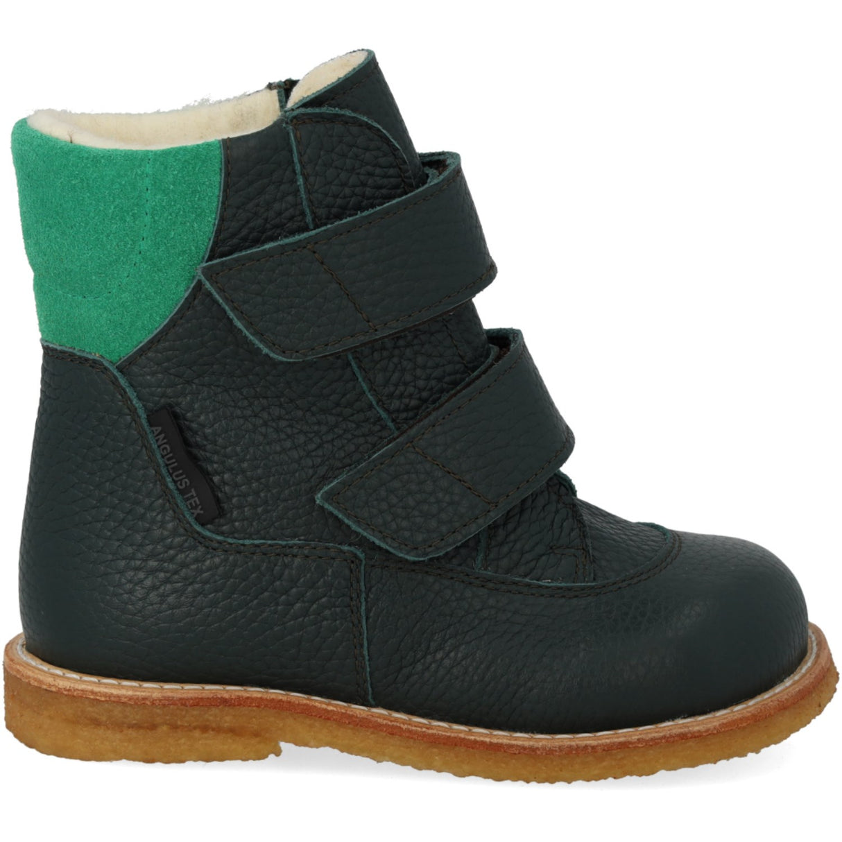Angulus Deep Teal/Grass Green Tex-Støvle Med Borrelås
