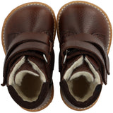 Angulus Dark Brown/Dark Brown Begynner Tex-Støvler Med Borrelåslukning