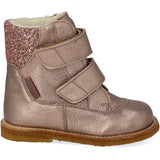 Angulus Rose Copper/Rose Glitter Tex-Støvle Med Glitter Og Borrelås