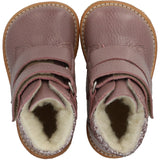 Angulus Faded Rose/Blossom Glitter Tex-Støvle Med Glitter Og Borrelås