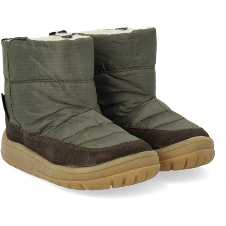 Angulus Olive/Forrest Recycled Ripstop Begynner Tex-Støvle Med Blødt Merino Uldfoer
