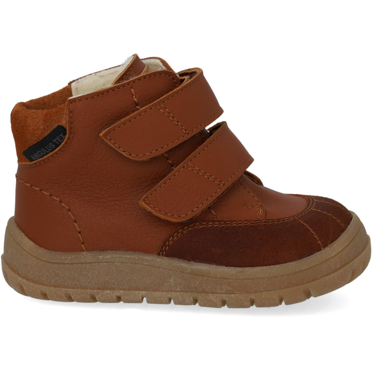 Angulus Cognac/Cognac/Tan Begynner Tex-Støvle Med Kontraststikninger