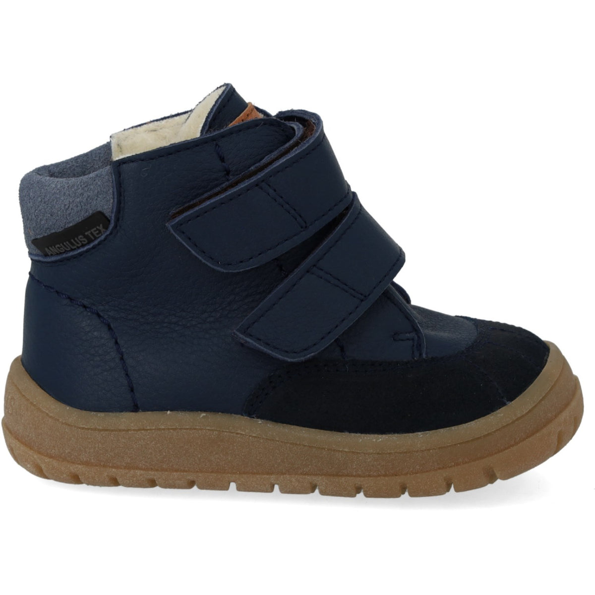 Angulus Navy/Tan/Blue Fog Begynner Tex-Støvle Med Kontraststikninger