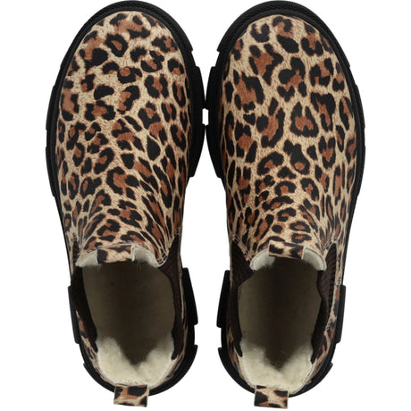 Angulus Beige Leo/Dark Brown Elastic Chunky Tex Chelsea Støvler