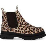 Angulus Beige Leo/Dark Brown Elastic Chunky Tex Chelsea Støvler