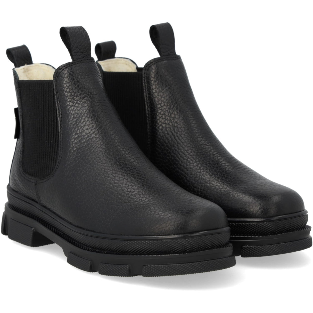 Angulus Black/Black Chunky Tex Chelsea Støvler