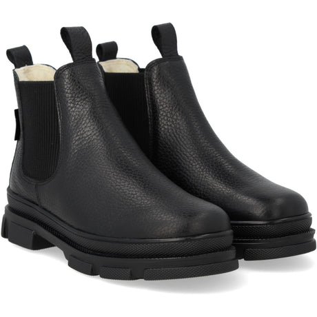 Angulus Black/Black Chunky Tex Chelsea Støvler