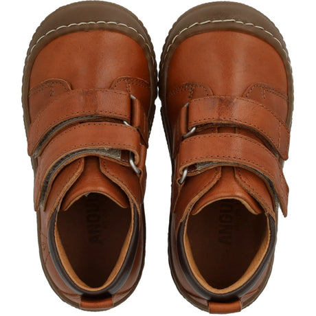 Angulus Cognac/Dark Brown Borrelås Støvler Med Forstærket Tå