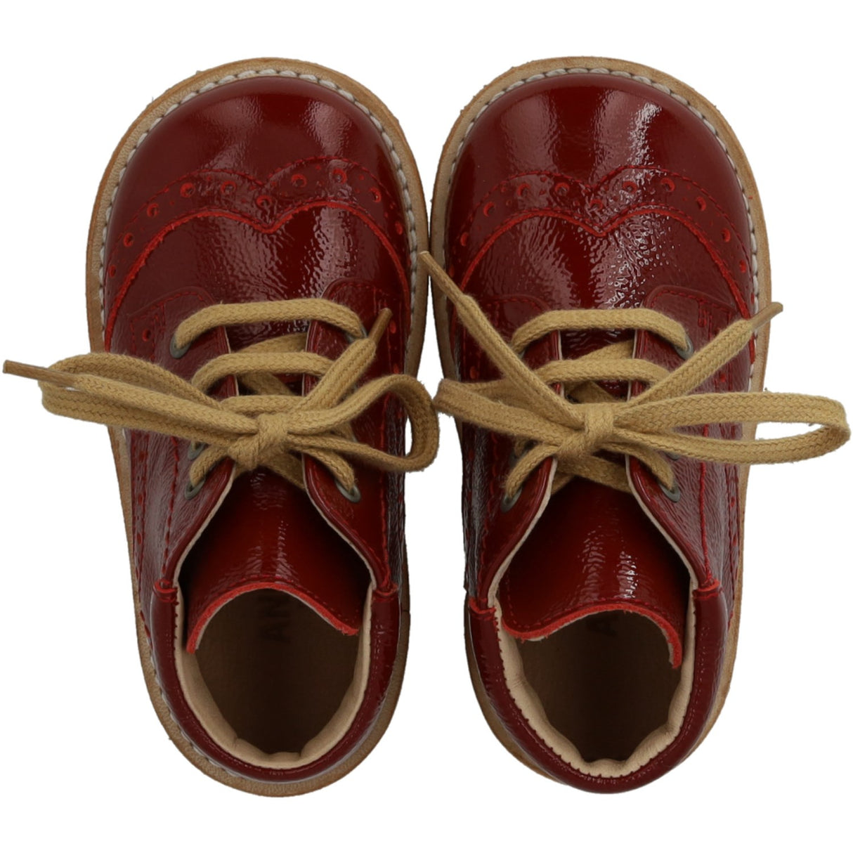 Angulus Cranberry Klassisk Snøresko Med Brogue Detaljer