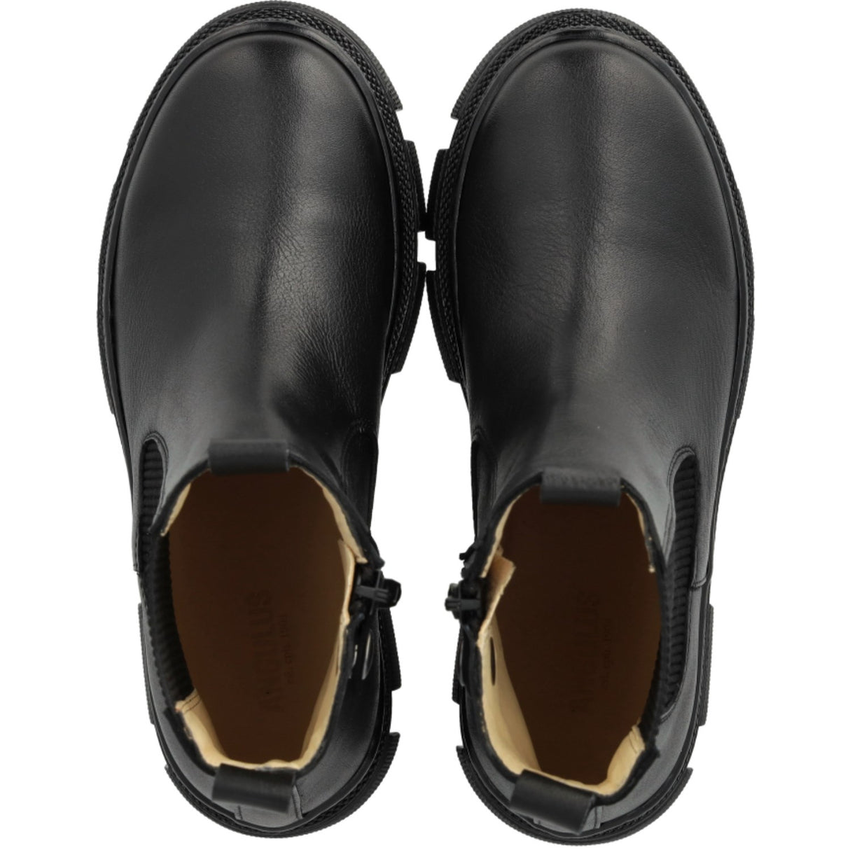 Angulus Black/Black Støvel Med Elastik Og Glidelås