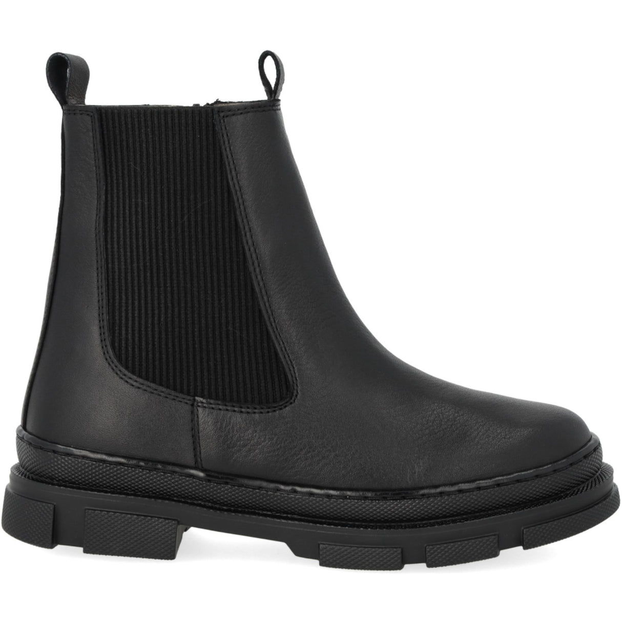 Angulus Black/Black Støvel Med Elastik Og Glidelås