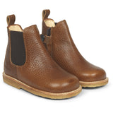 Angulus Medium Brown Classic Chelsea Boot med Elastikk og Glidelås