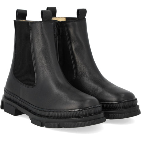Angulus Black/Black Støvel Med Elastik Og Glidelås