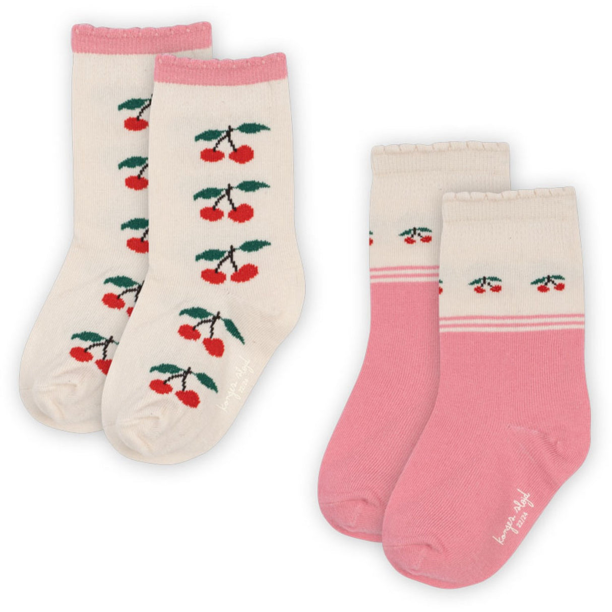 Konges Sløjd Cherry Mix 2 Pakke Jacquard Strømper