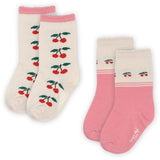 Konges Sløjd Cherry Mix 2 Pakke Jacquard Strømper