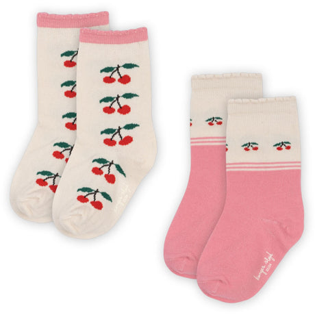 Konges Sløjd Cherry Mix 2 Pakke Jacquard Strømper