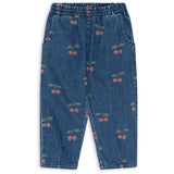 Konges Sløjd Ma Grande Cerise Denim Magot Frill Bukser Gots