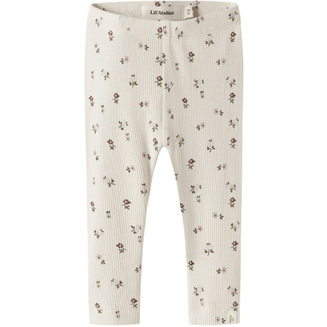 Lil'Atelier Turtledove Floral -Nbfgago Slim Leggings Lil Noos